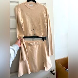 Sweater & skirt two-piece set